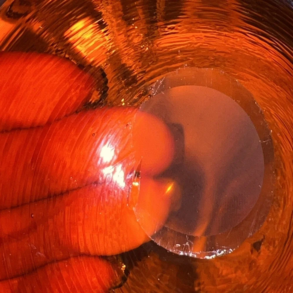 Vintage Mid Century Modern Orange Art Glass Bird Swan Candy Dish Bowl Decor Chip